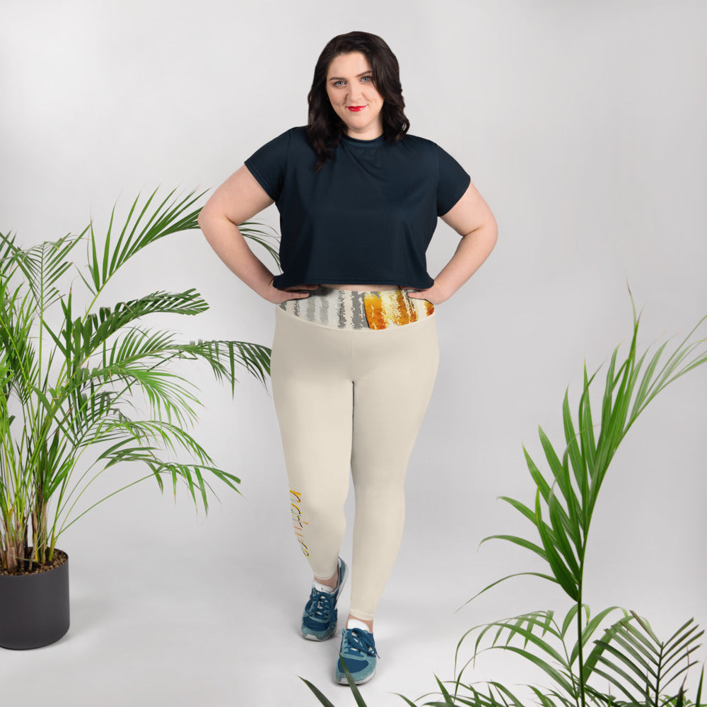 Bequeme Plus Size Leggings, nature