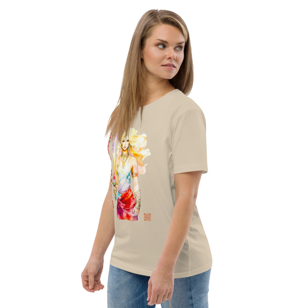 Bio Baumwoll T-Shirt, Schöne Frau mit Schwert, Unisex